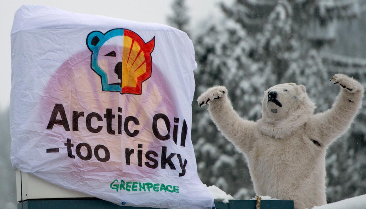 Campaña de protesta de Greenpeace: "Shell No"